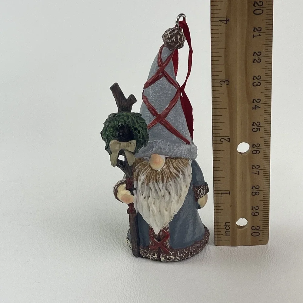 Gnome And Wreath Christmas Tree Ornament Xmas Holiday Decoration Tiered Tray